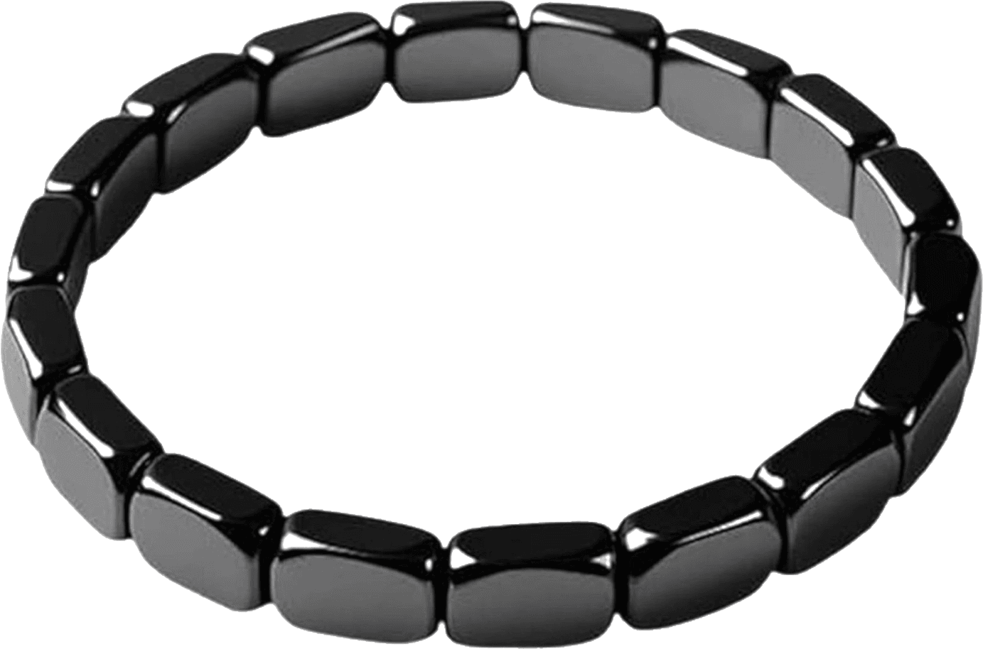 The Tourmaline Band laid flat, showing all sixteen square-cut stones