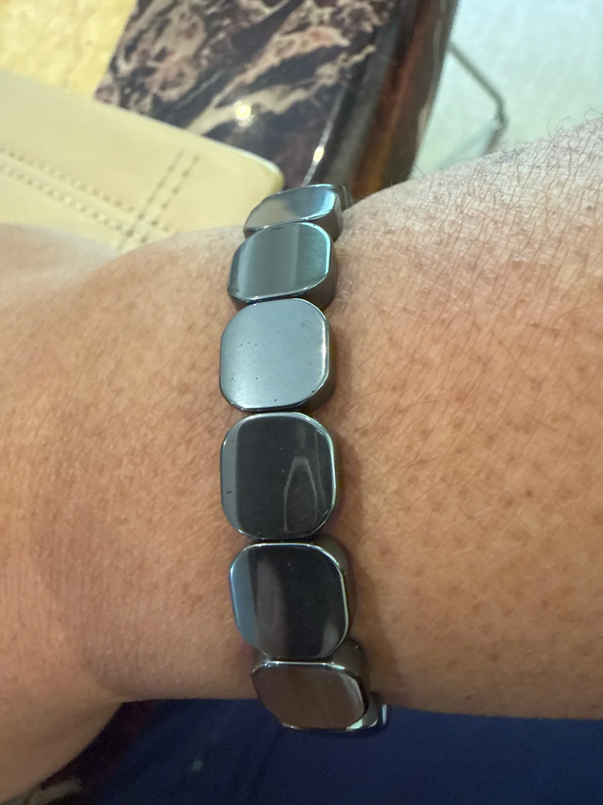 Customer photo of the Hematite Men's Bracelet